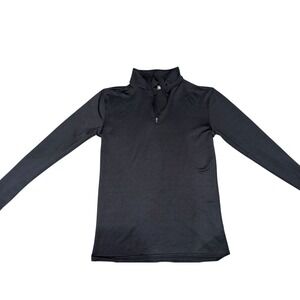 ASICS Women's Medium Quarter Zip Black EUC Logo On Collar